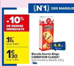 Carrefour CARREFOUR CLASSIC Biscuits fourrés Bingo offre