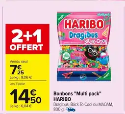 Carrefour HARIBO Bonbons Multi pack offre