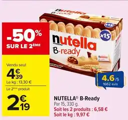 Carrefour NUTELLA B-Ready offre