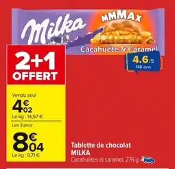 Carrefour MILKA Tablette de chocolat offre