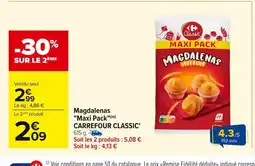 Carrefour CARREFOUR CLASSIC Magdalenas Maxi Pac offre