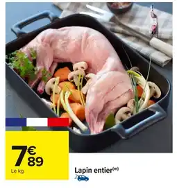 Carrefour Lapin entier offre