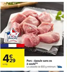 Carrefour Porc: épaule sans os à sauté offre