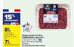 Carrefour Viande hachée 5% M.G. offre