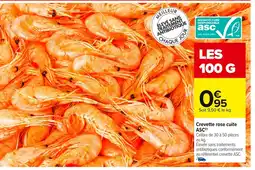 Carrefour Crevette rose cuite ASC offre