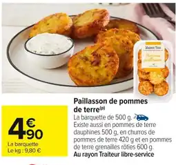 Carrefour Paillasson de pommes de de terre offre