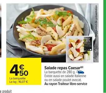 Carrefour Salade repas Caesar offre