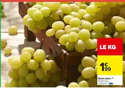 Carrefour Raisin blanc offre
