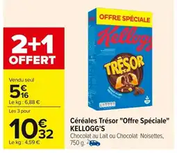 Carrefour KELLOGG'S Céréales Trésor Offre Spéciale offre