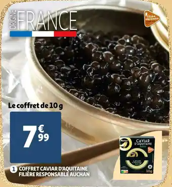 Auchan Auchan coffret caviar d'aquitaine filière responsable offre