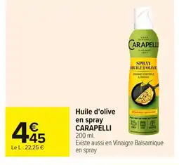 Carrefour CARAPELLI Huile d'olive en spray offre