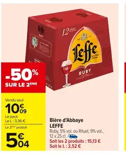 Carrefour LEFFE Bière d'Abbaye offre