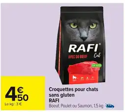 Carrefour RAFI Croquettes pour chats sans gluten offre