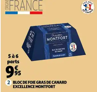 Excellence montfort bloc de foie gras de canard