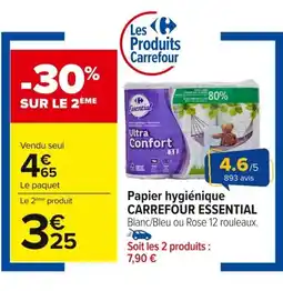 Carrefour CARREFOUR ESSENTIAL Papier hygiénique offre