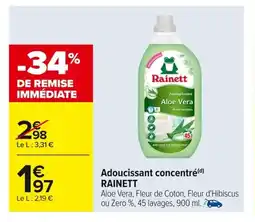 Carrefour RAINETT Adoucissant concentré offre