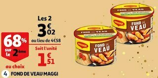 Auchan Maggi fond de veau offre