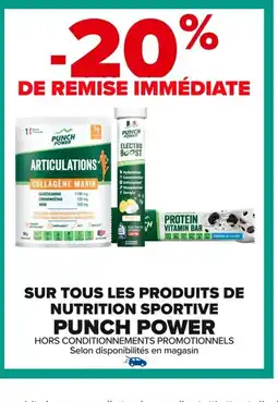 Carrefour Sur tous les produits de nutrition sportive punch power offre