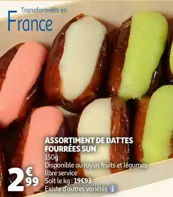 Auchan Sun assortiment de dattes fourrées offre
