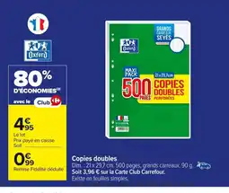 Carrefour OXFORD Copies doubles offre