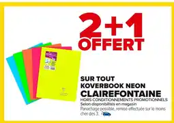 Carrefour CLAIREFONTAINE Sur tout koverbook neon offre