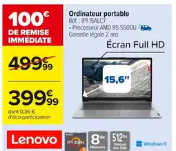 Carrefour LENOVO Ordinateur portable offre