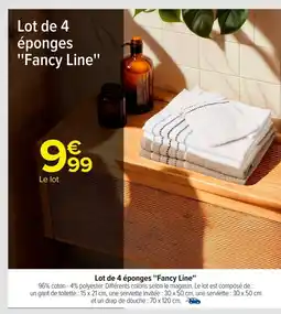 Carrefour Lot de 4 éponges Fancy Line offre