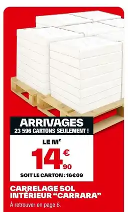 Brico Dépôt Carrelage sol intérieur carrara offre