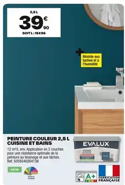 Brico Dépôt Peinture couleur cuisine et bains offre