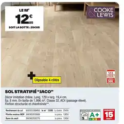 Brico Dépôt Sol stratifié jaco offre