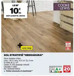 Brico Dépôt Sol stratifié herradura offre