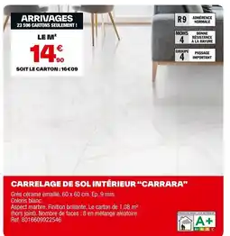 Brico Dépôt Carrelage de sol intérieur carrara offre