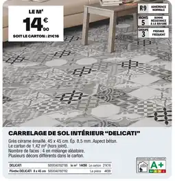 Brico Dépôt Carrelage de sol intérieur delicati offre