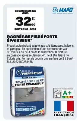 Brico Dépôt Ragréage fibré forte épaisseur offre