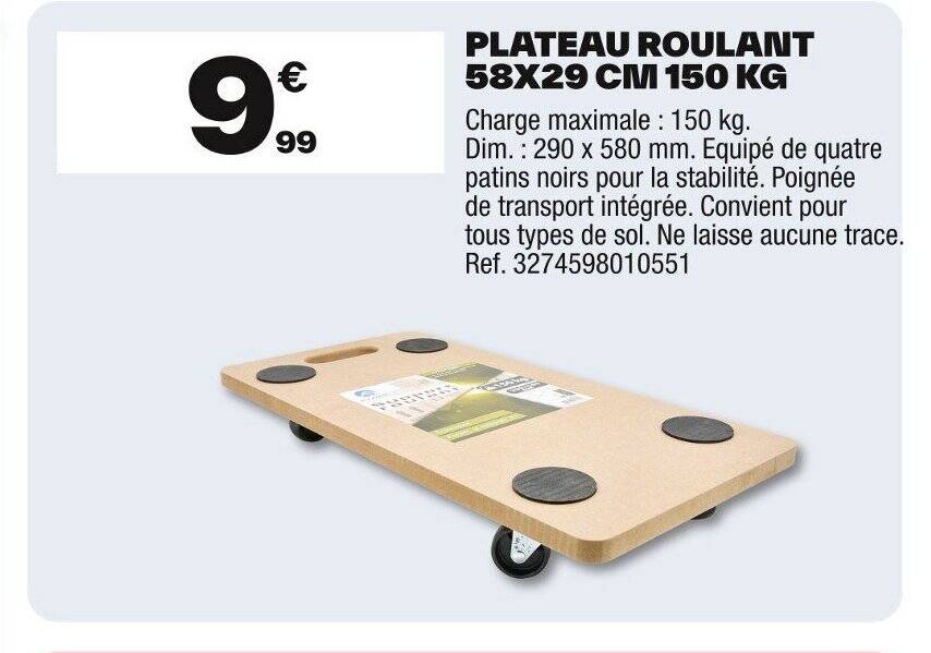 Plateau Roulant Brico Depot