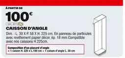 Brico Dépôt Caisson d'angle offre
