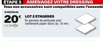 Brico Dépôt Lot 2 etageres offre