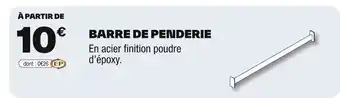 Brico Dépôt Barre de penderie offre