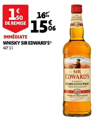 Auchan Sir edward's whisky offre