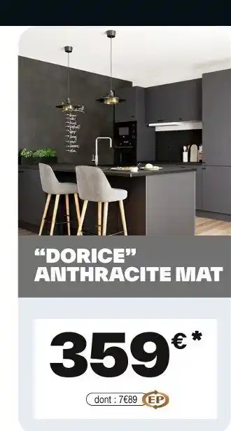 Brico Dépôt Dorice anthracite mat offre