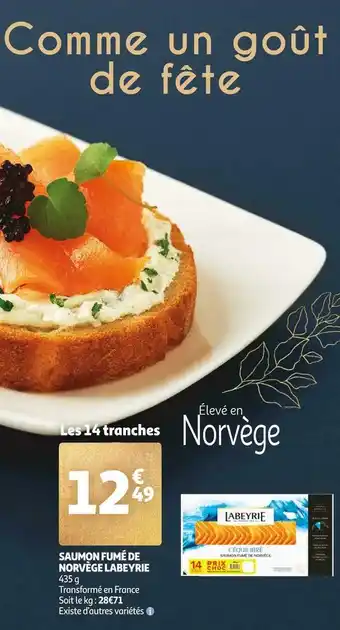 Auchan Labeyrie saumon fumé de norvège offre