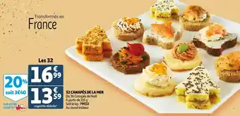 Auchan 32 canapés de la mer offre