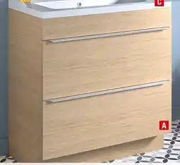 Brico Dépôt Meuble a poser imitation chêne idalie offre