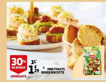 Auchan Roger biscotte mini toasts offre