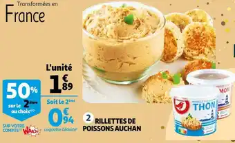 Auchan rillettes de poissons