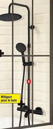 Brico Dépôt Colonne bain-douche thermostatique noir mat offre