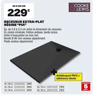 Brico Dépôt Receveur extra-plat résine pia offre