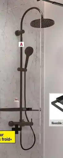 Brico Dépôt Colonne de douche thermostatique noir mat offre