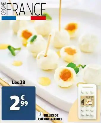 Auchan Billes de chèvre au miel offre