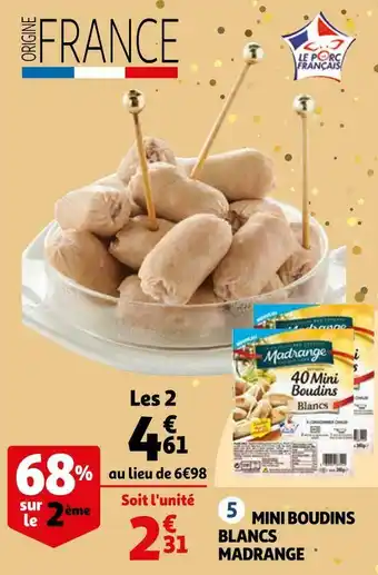 Auchan Madrange mini boudins blancs offre